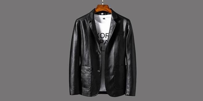 Blazer en Cuir Homme 2025